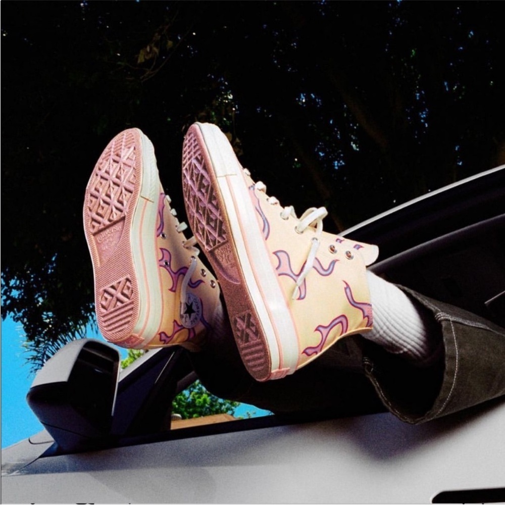 Converse x Golfwang Chuck 70 Hi "Pink Flames" sneakers - Picture 2 of 10